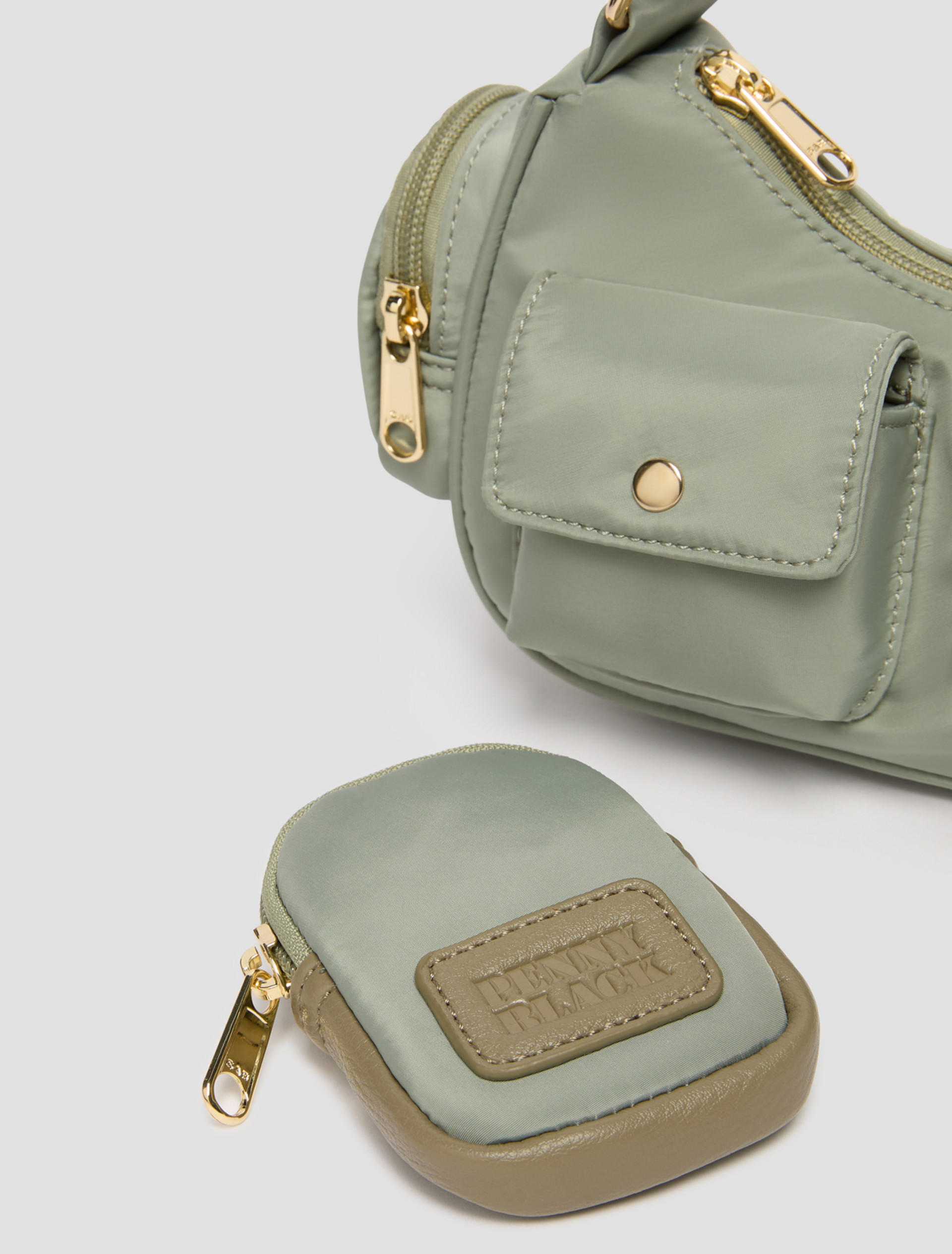 Technical fabric shoulder strap - SAGE GREEN - pennyblack