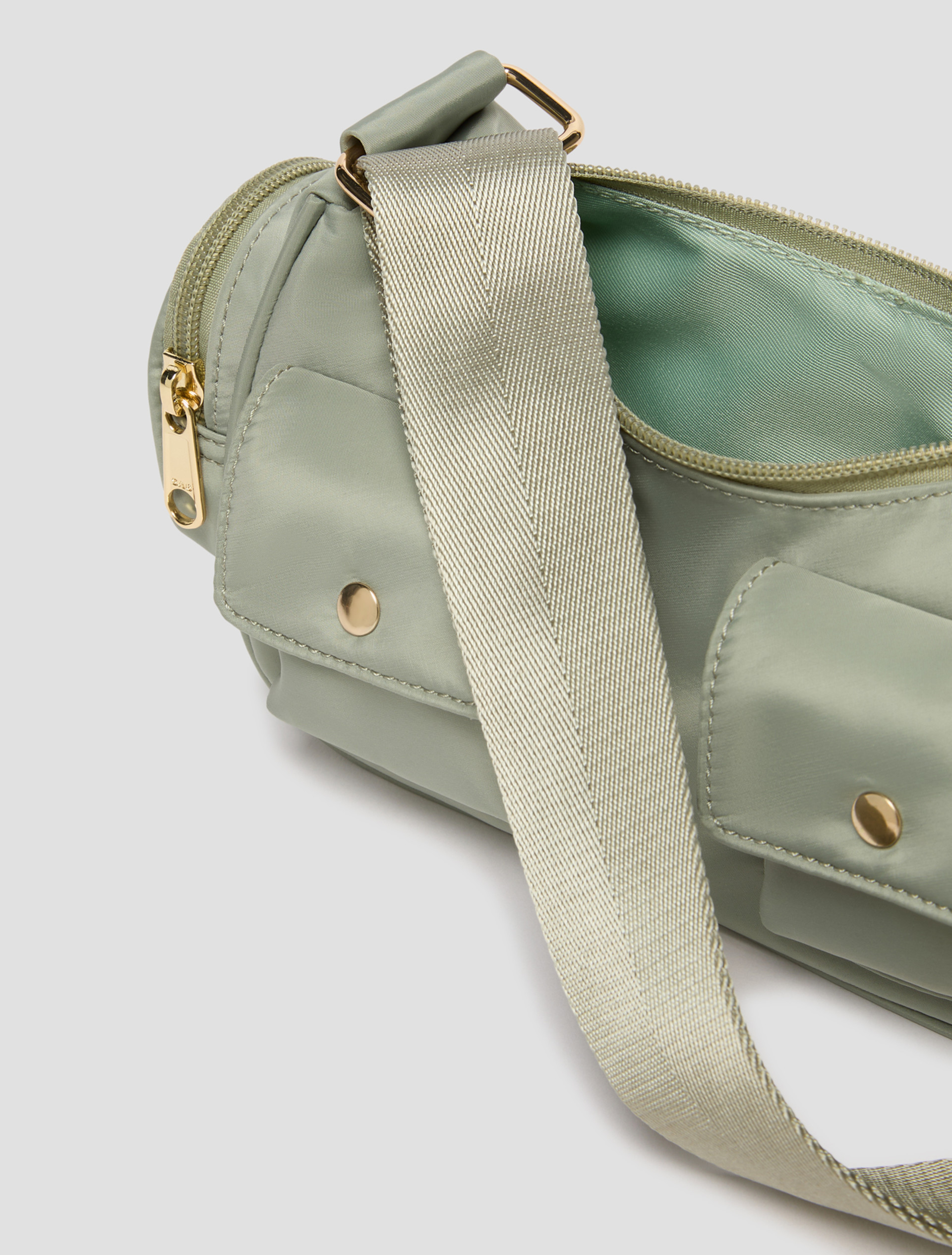 Technical fabric shoulder strap - SAGE GREEN - pennyblack