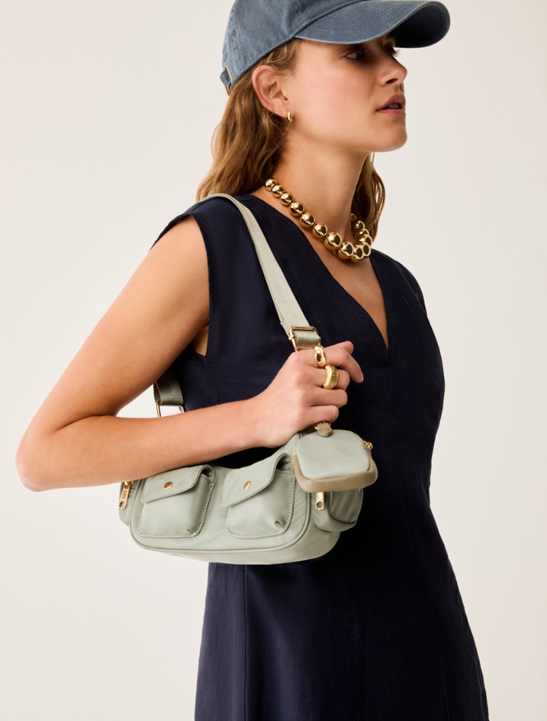 Technical fabric shoulder strap - SAGE GREEN - pennyblack
