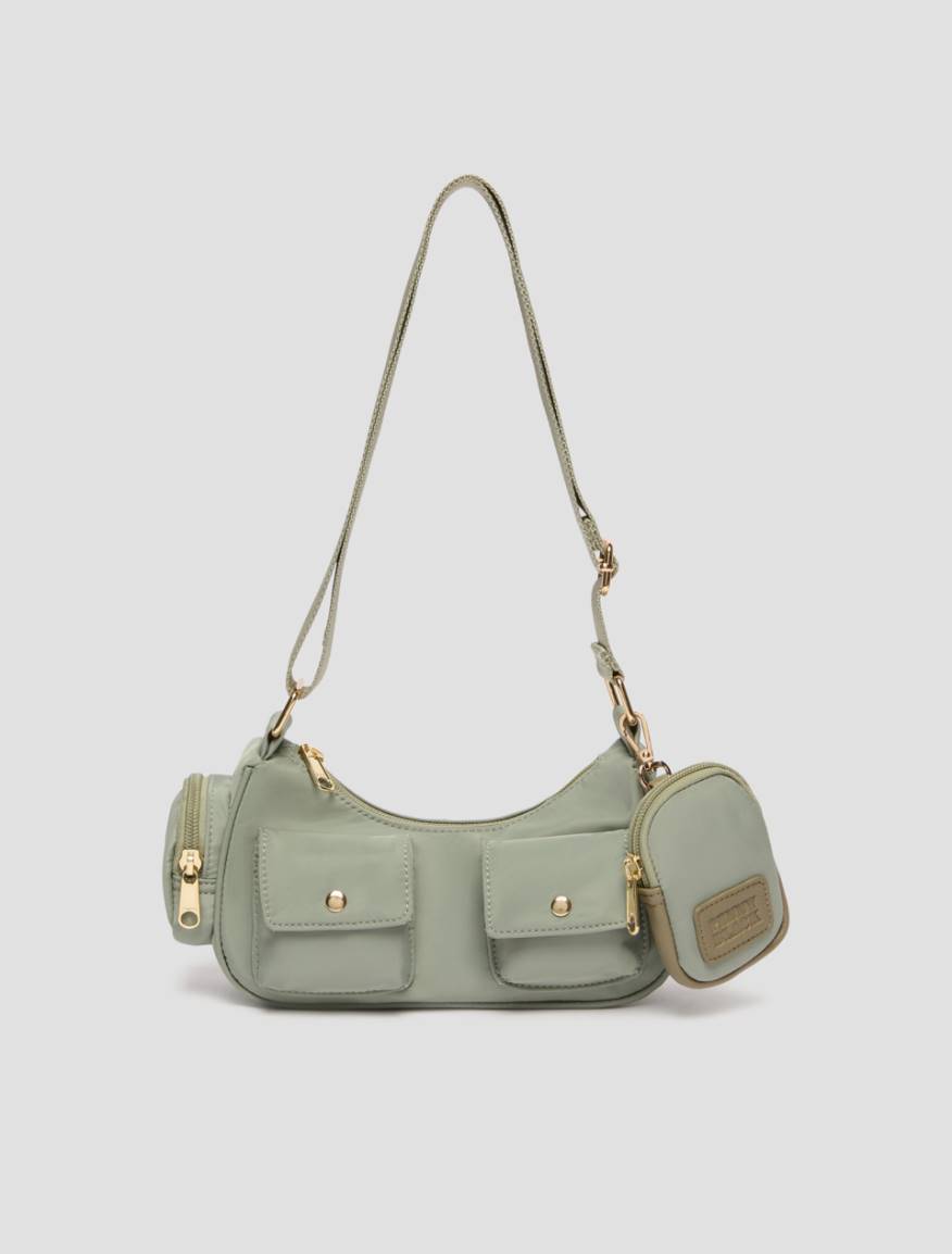 Technical fabric shoulder strap - SAGE GREEN - Pennyblack