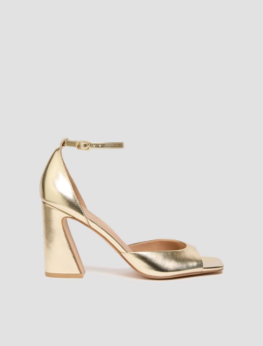 Block-heel sandals - GOLD - Pennyblack