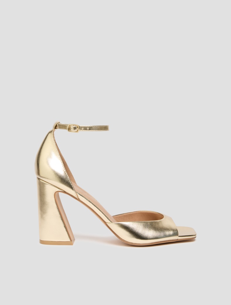 Block-heel sandals - GOLD - pennyblack