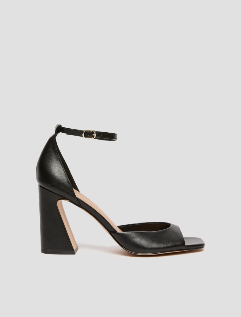 Sandali con tacco a blocco - NERO - pennyblack