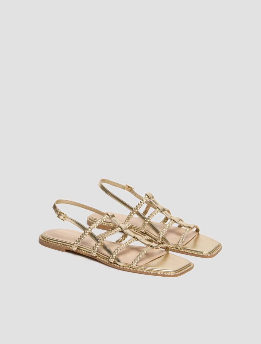 Criss-cross-strap sandals - GOLD - Pennyblack - 2