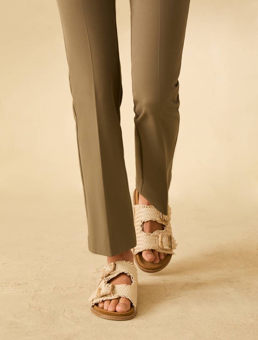 Buckle-detail woven sandals - IVORY - Pennyblack - 4