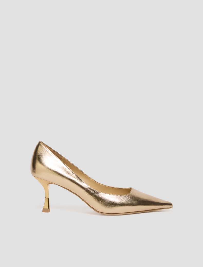 Laminated leather pumps - GOLD - pennyblack