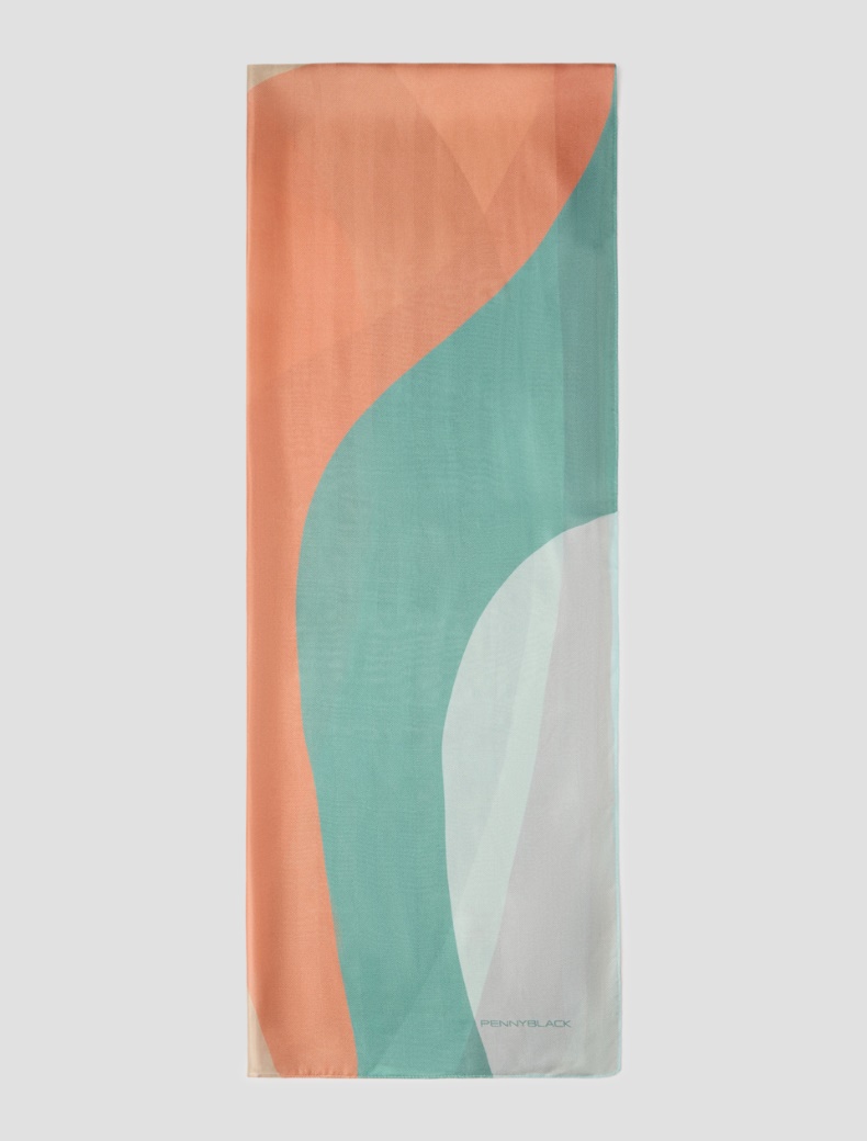 Jacquard silk stole - PINK - pennyblack