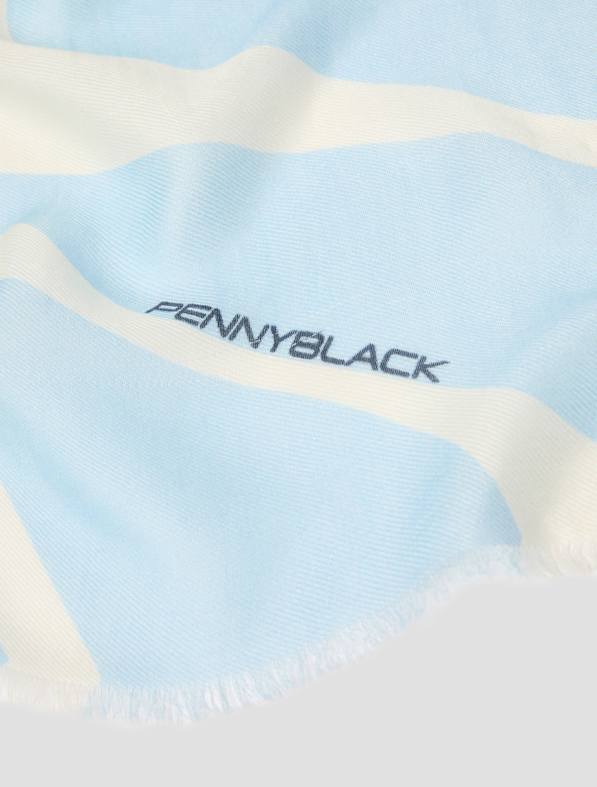 Printed modal stole - LIGHT BLUE - pennyblack