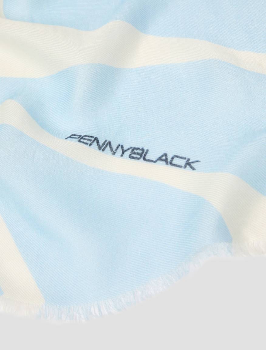 Printed modal stole - LIGHT BLUE - Pennyblack - 2