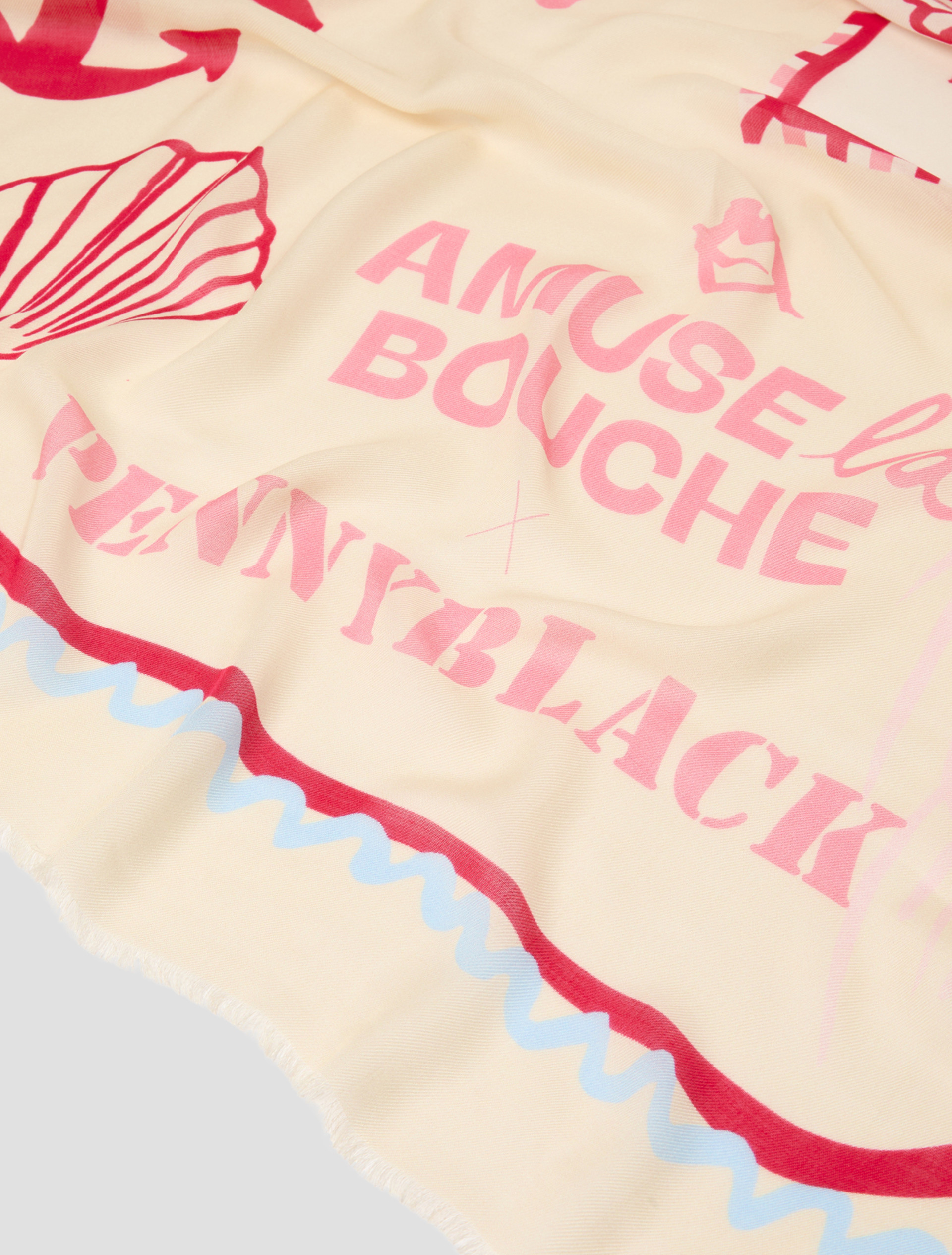 Printed modal stole - PINK - pennyblack