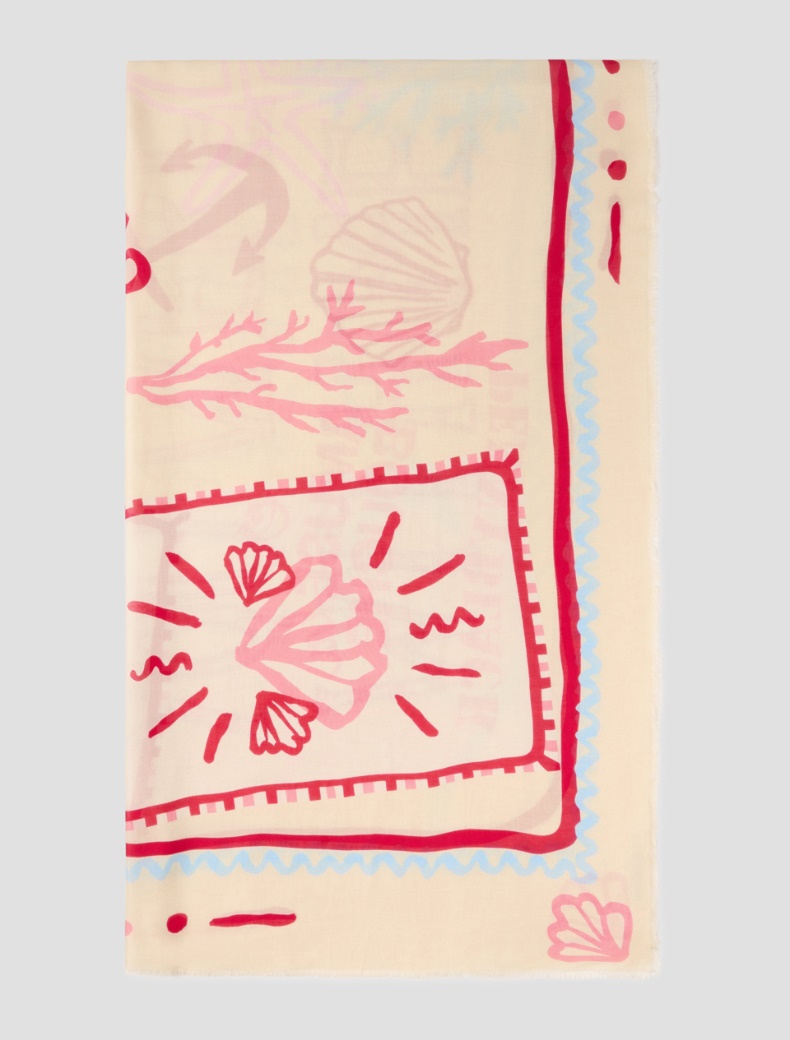 Printed modal stole Printed modal stole - PINK - pennyblack