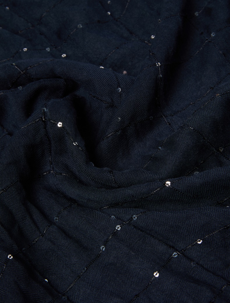Micro-sequin stole - NAVY - pennyblack