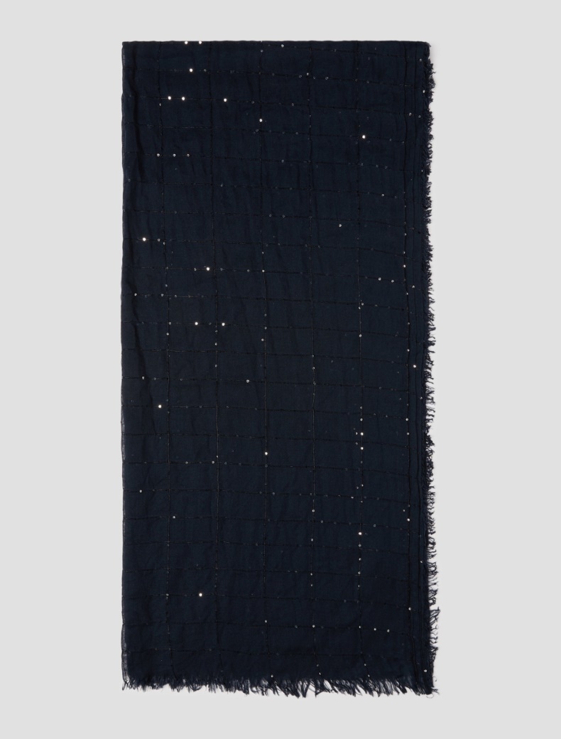 Micro-sequin stole - NAVY - pennyblack