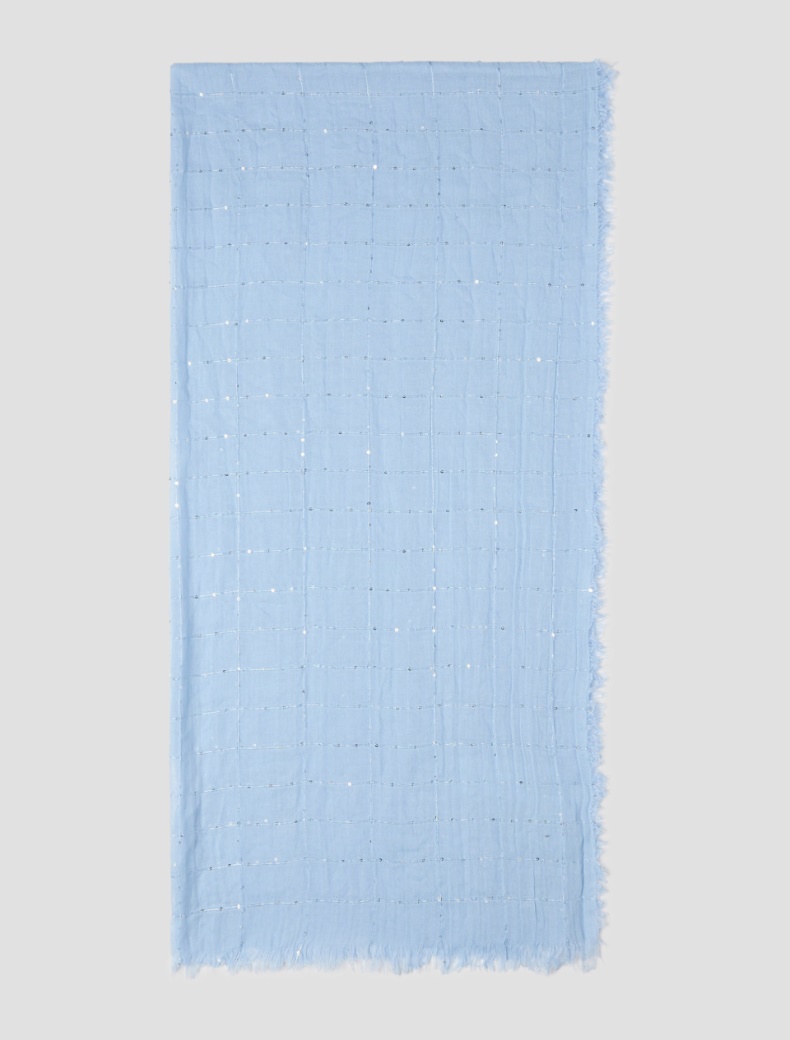 Micro-sequin stole - LIGHT BLUE - pennyblack