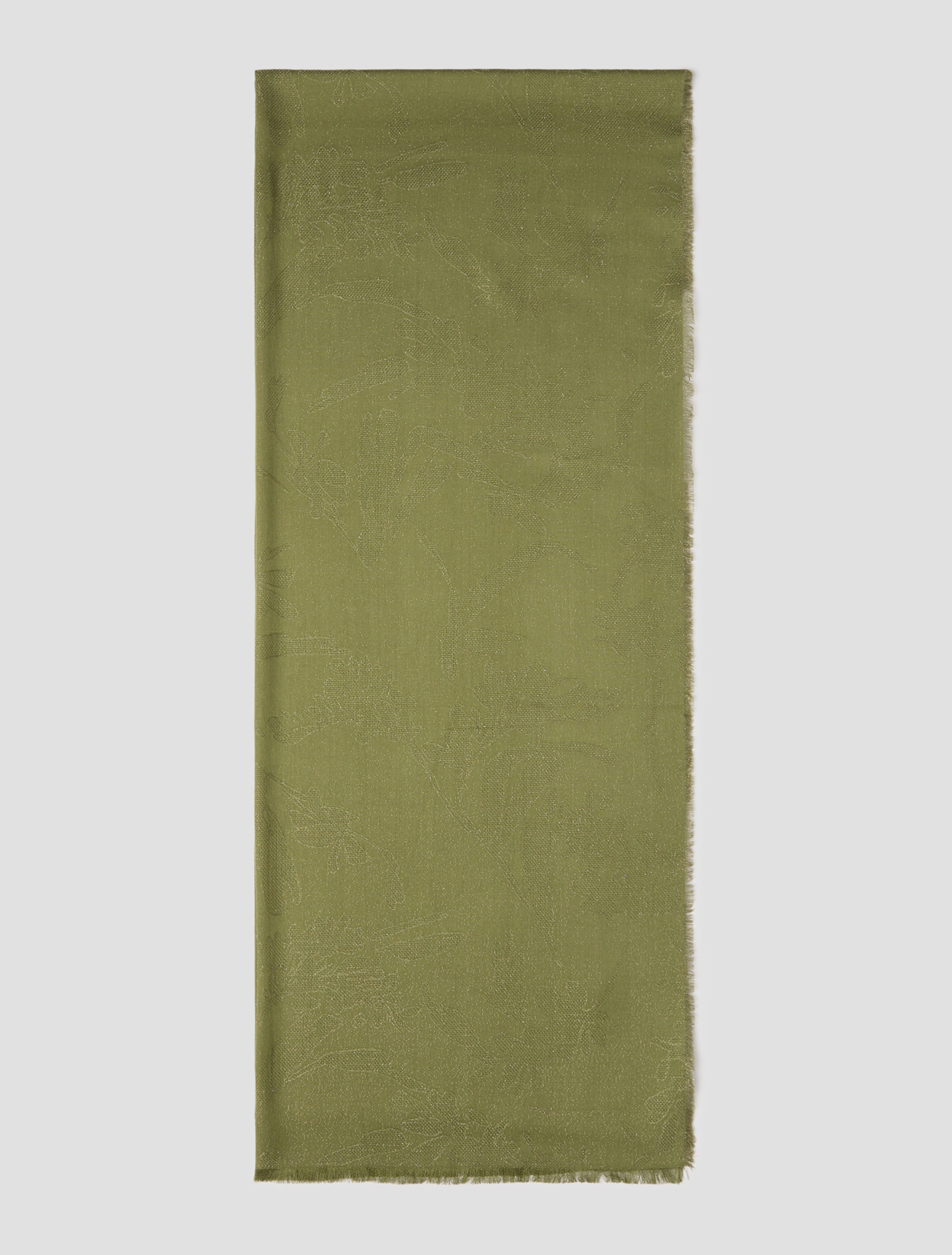 Lamé-adorned jacquard stole - KAKI - pennyblack