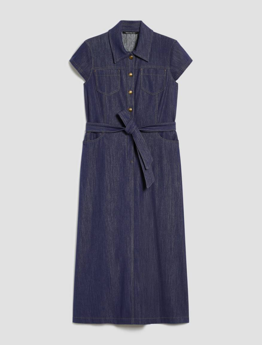 Denim-look jersey dress - NAVY - Pennyblack - 2