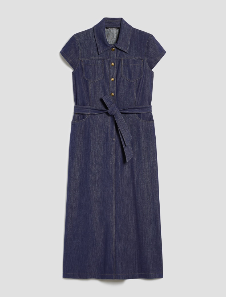 Denim-look jersey dress - NAVY - pennyblack