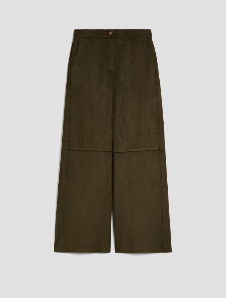 Wide-fit jersey trousers - KAKI - pennyblack