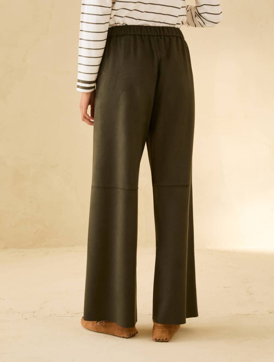 Wide-fit jersey trousers - KAKI - Pennyblack - 3