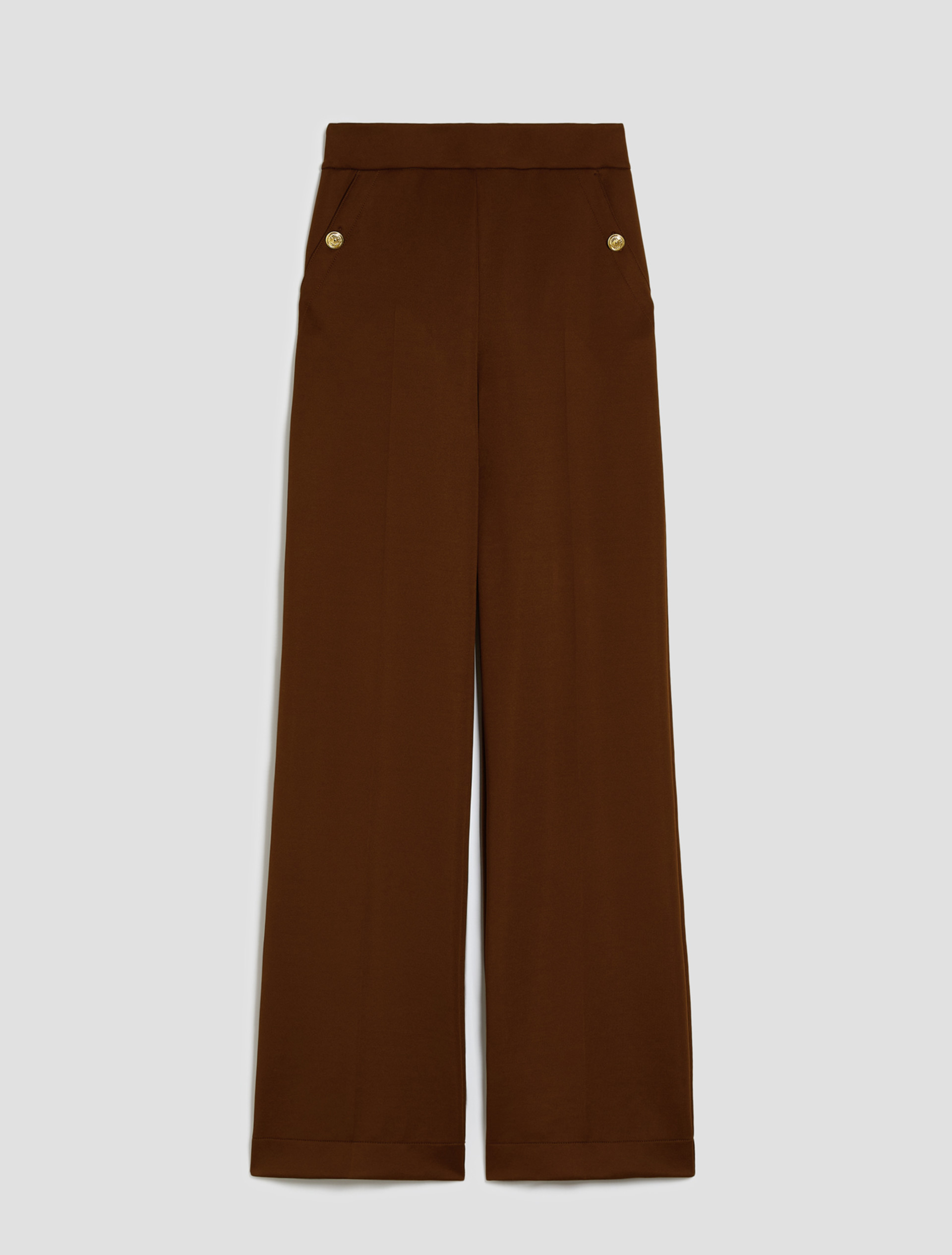 Wide-fit double jersey trousers - COFFEE - pennyblack