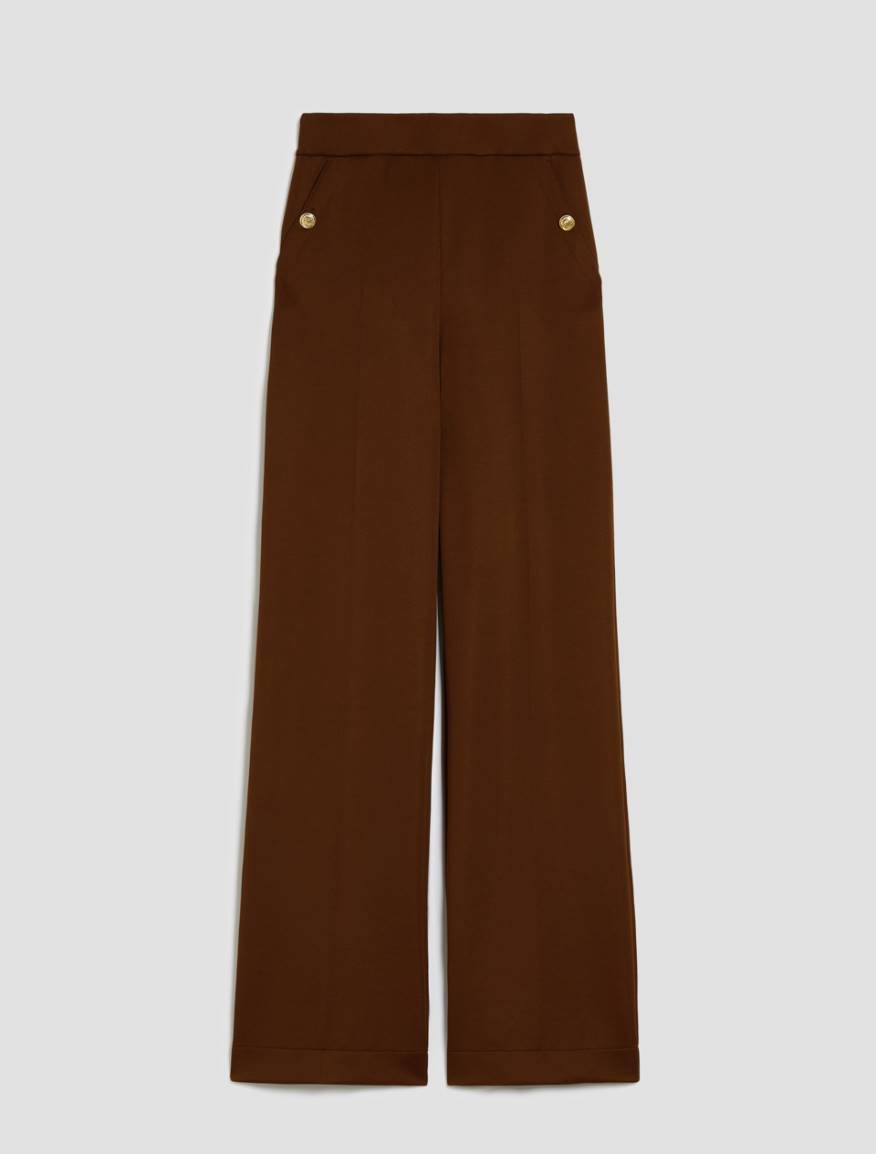 Wide-fit double jersey trousers - COFFEE - Pennyblack - 2