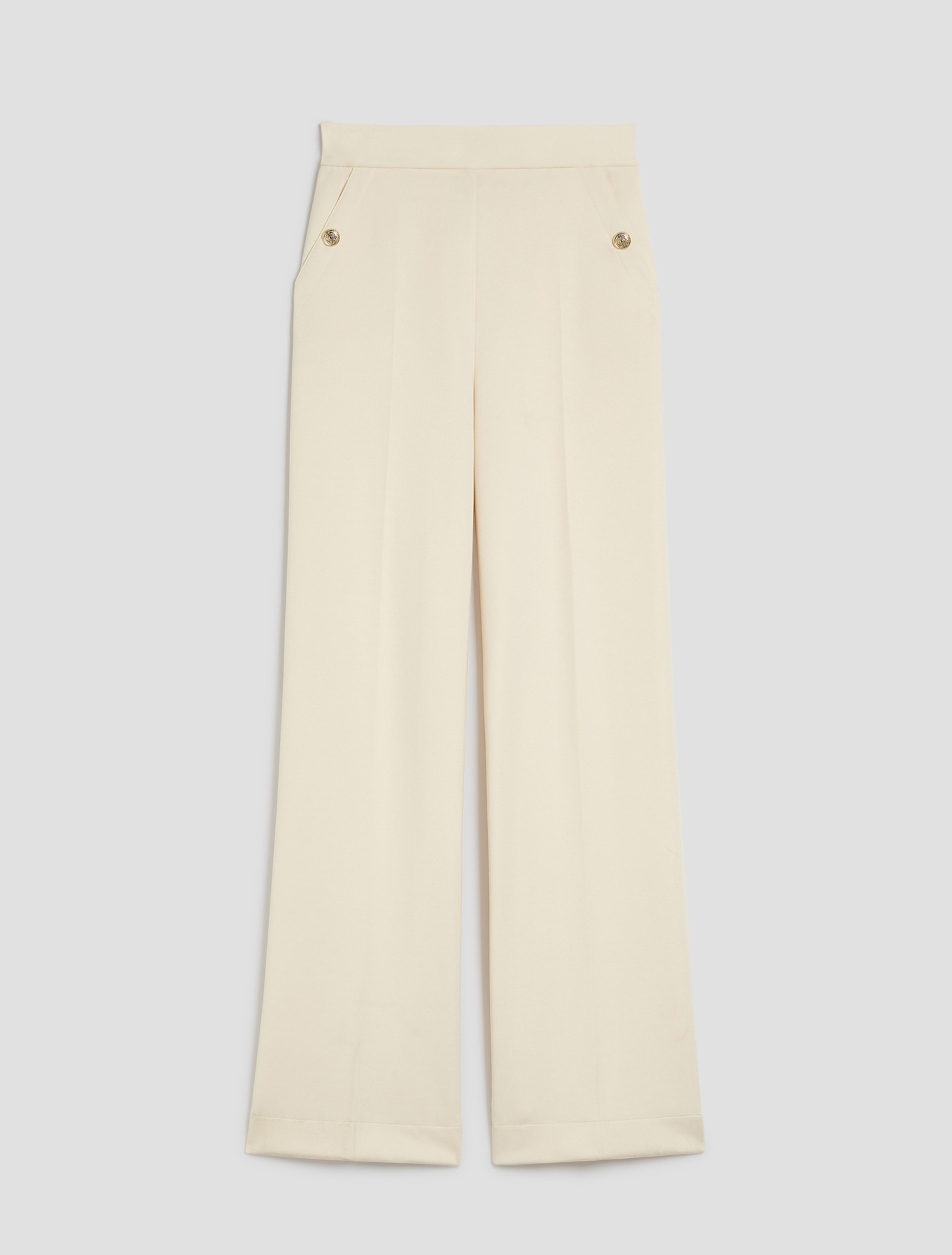 Wide-fit double jersey trousers - VANILLA - pennyblack
