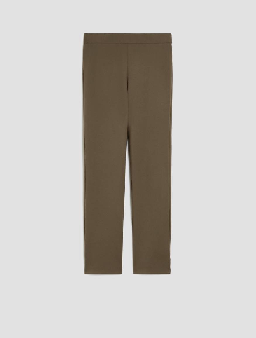 Slim-cut jersey trousers - KAKI - Pennyblack - 2