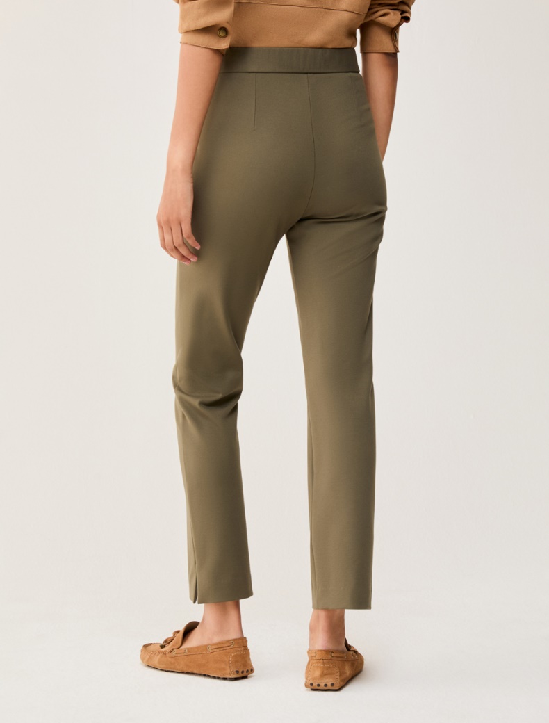 Slim-cut jersey trousers - KAKI - pennyblack