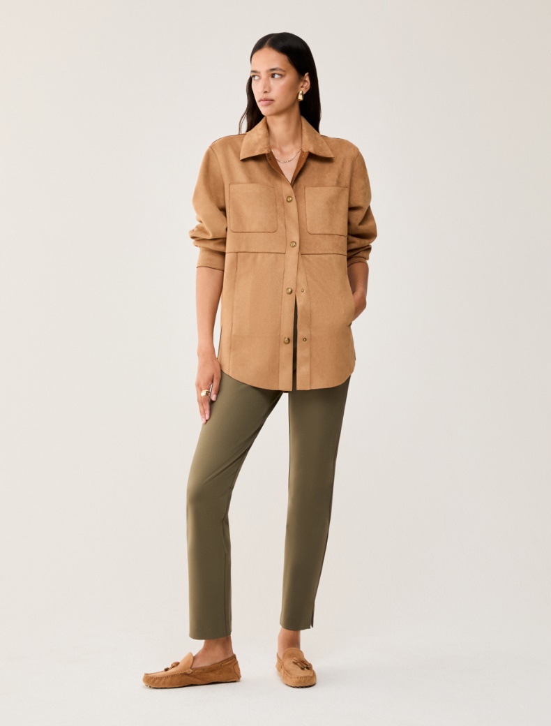 Slim-cut jersey trousers Slim-cut jersey trousers - KAKI - pennyblack