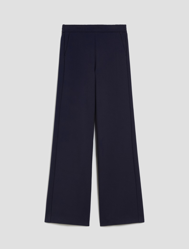 Wide-fit jersey trousers - NAVY - pennyblack
