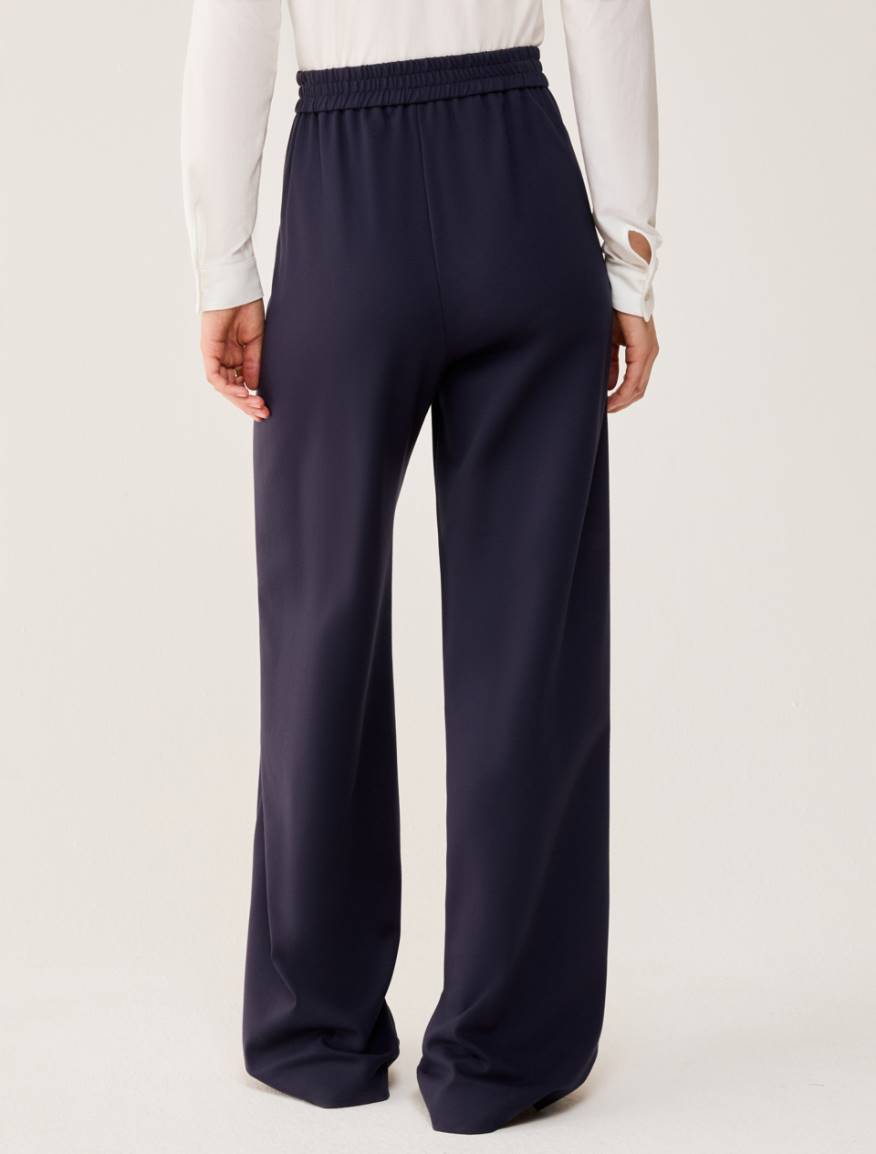 Wide-fit jersey trousers - NAVY - Pennyblack - 3
