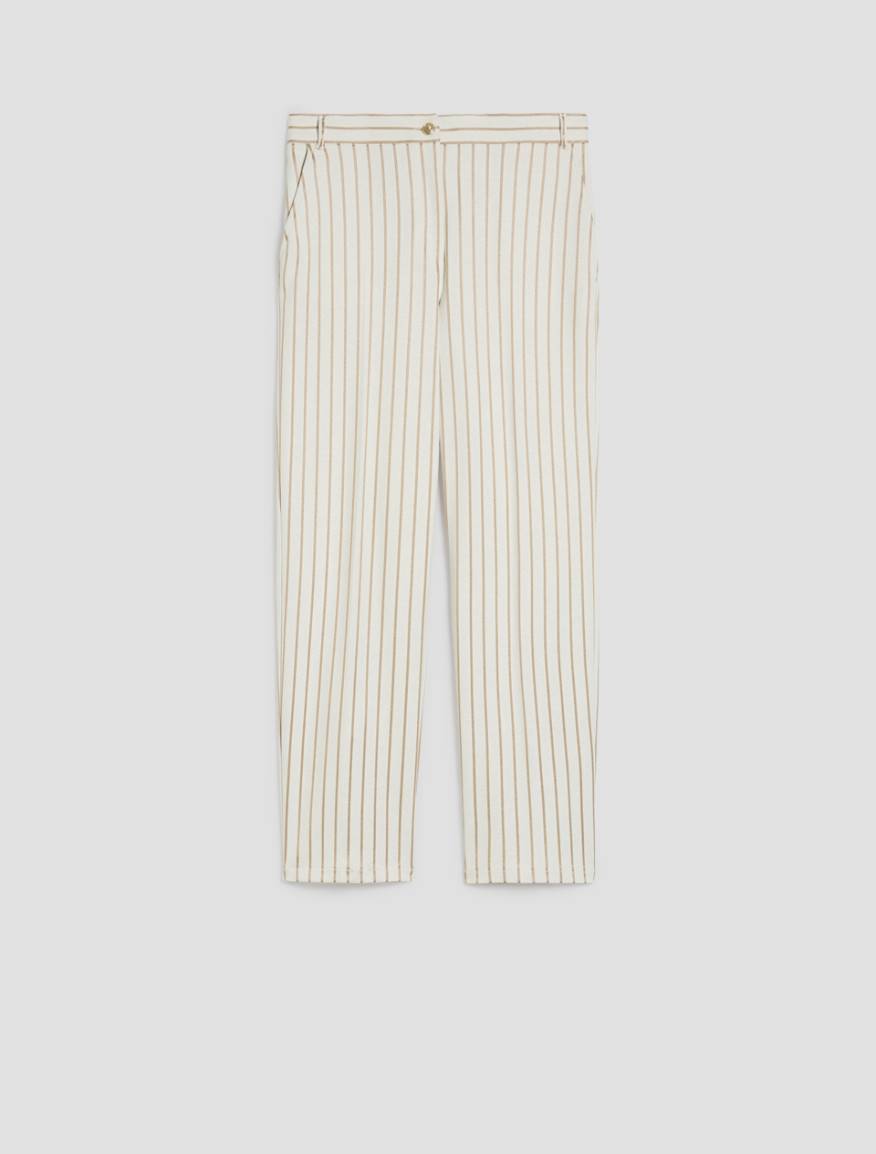 Pinstripe jersey trousers - VANILLA - Pennyblack - 2