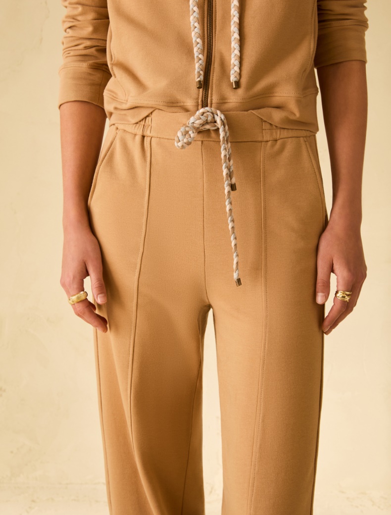 Cotton fleece joggers - CAMEL - pennyblack
