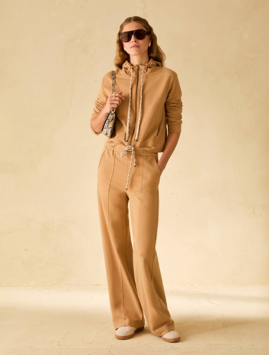 Cotton fleece joggers - CAMEL - Pennyblack - 5