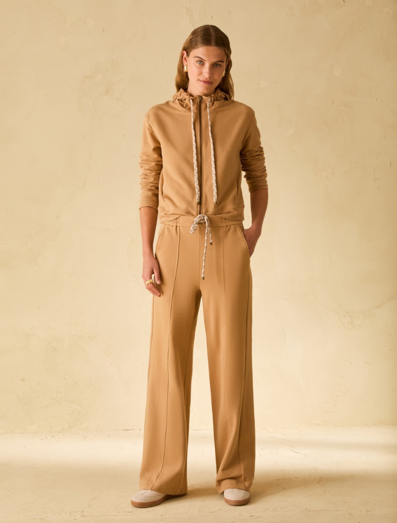 Cotton fleece joggers - CAMEL - pennyblack