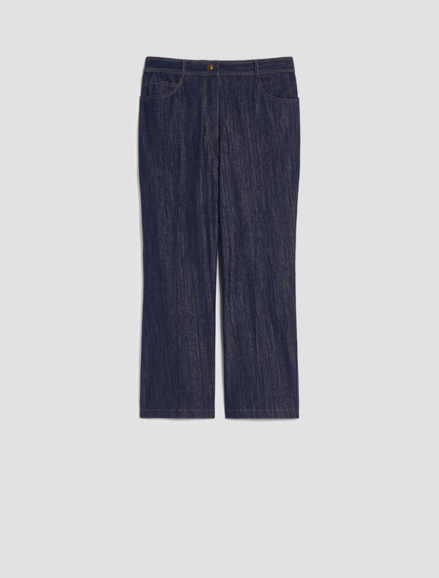 Jersey mini-flared jeans - NAVY - Pennyblack - 2