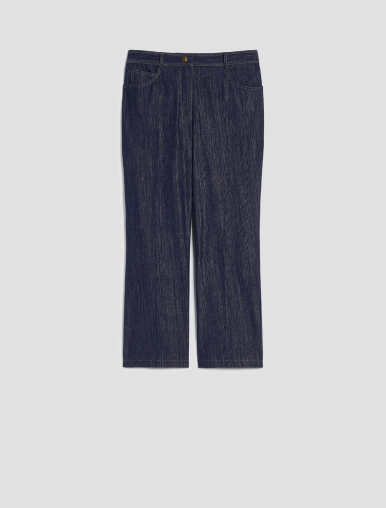 Jersey mini-flared jeans - NAVY - pennyblack