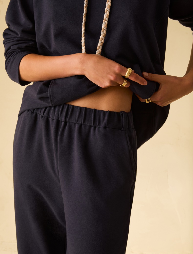 Cotton fleece trousers - NAVY - pennyblack