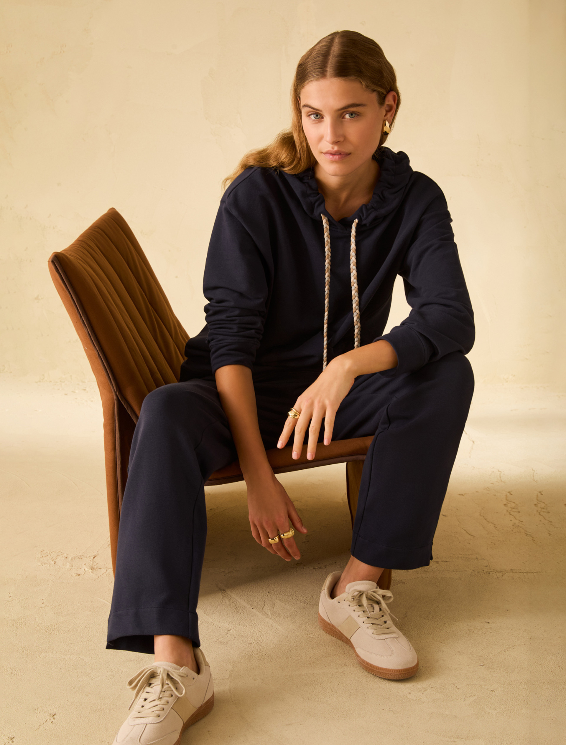 Cotton fleece trousers - NAVY - pennyblack