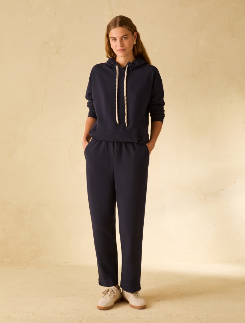 Cotton fleece trousers - NAVY - pennyblack