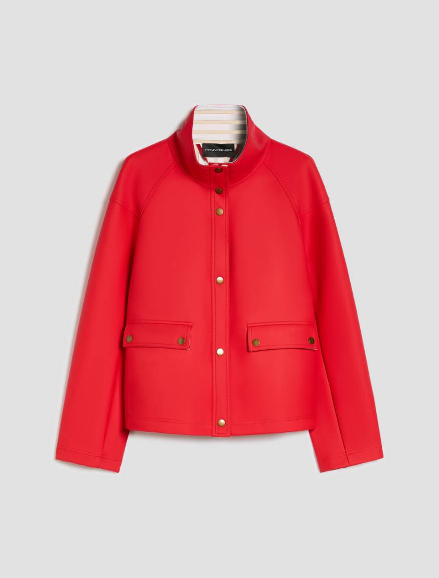 Waxed jersey jacket - RED - Pennyblack - 2