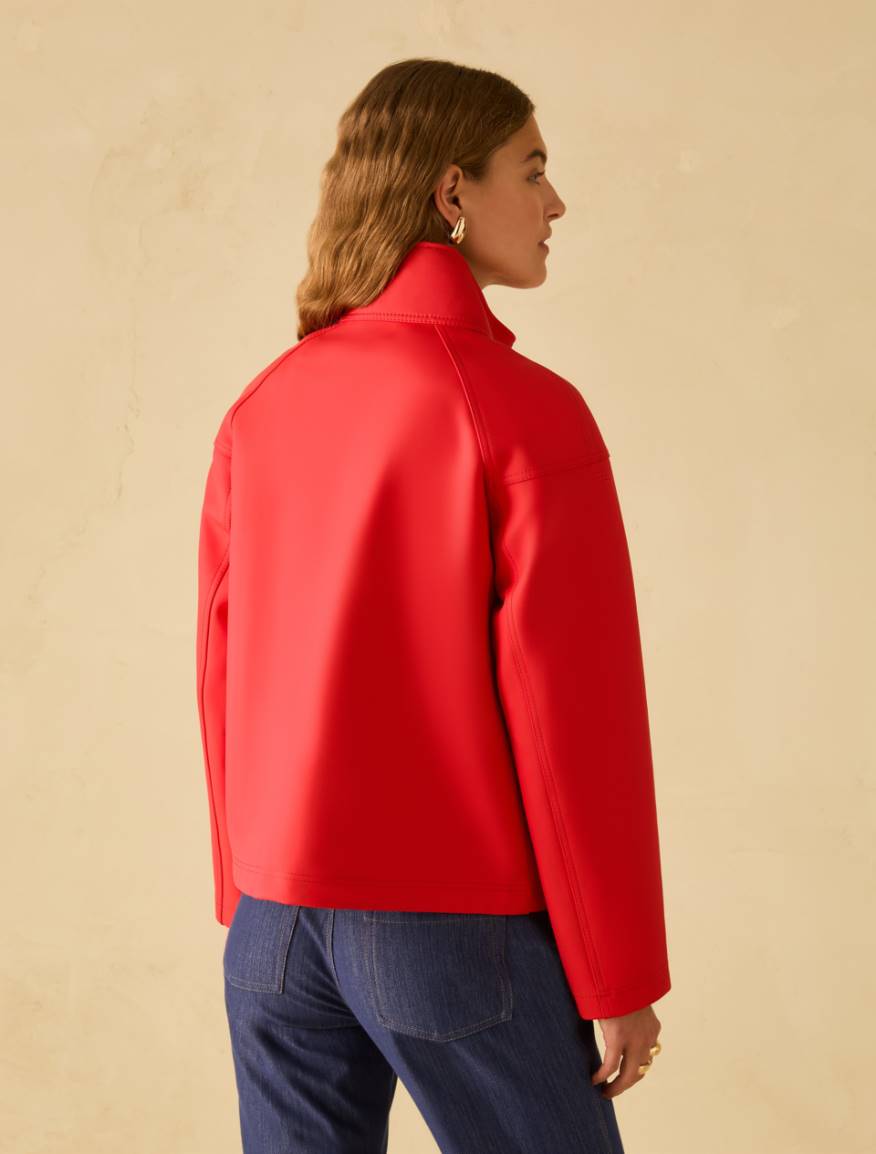 Waxed jersey jacket - RED - Pennyblack - 3