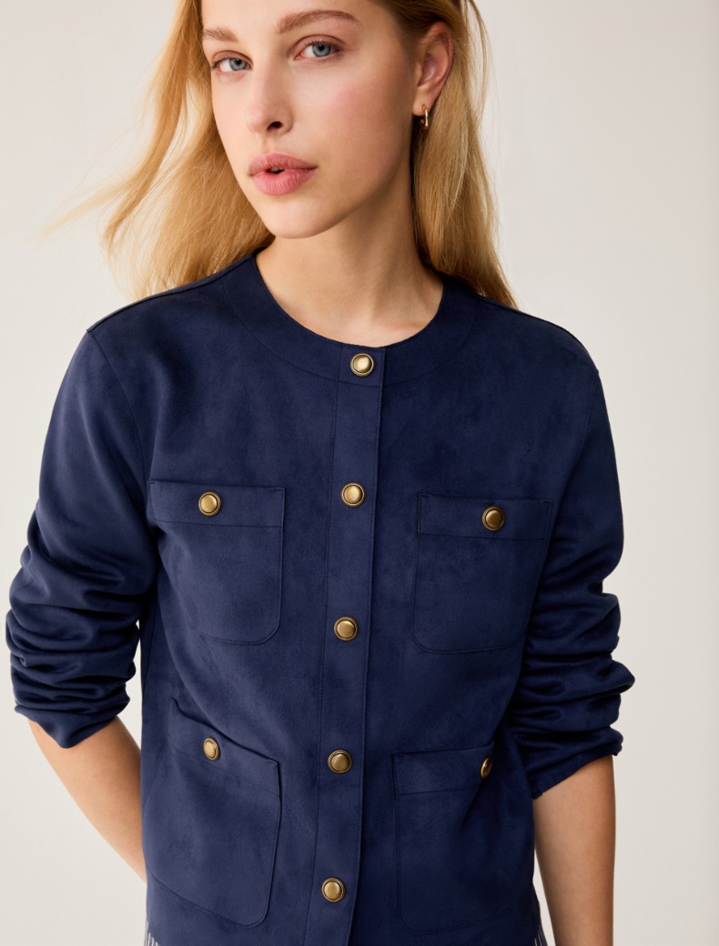 Jersey crew-neck jacket - NAVY - pennyblack