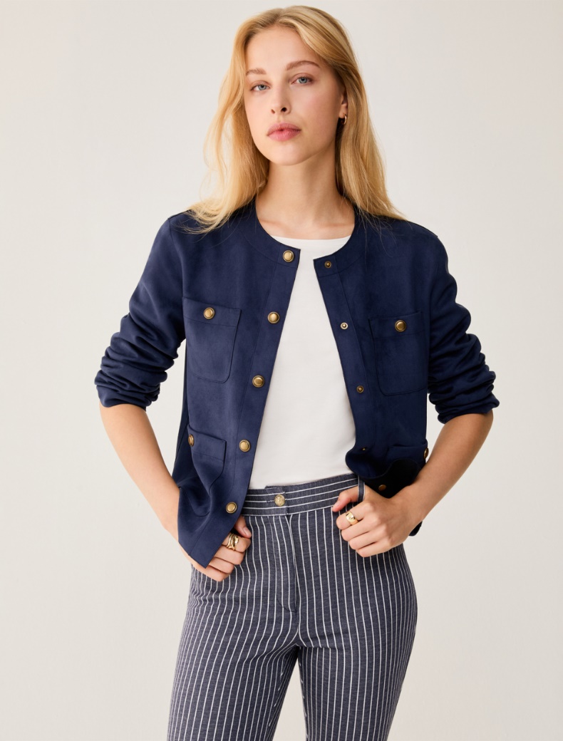 Jersey crew-neck jacket - NAVY - pennyblack