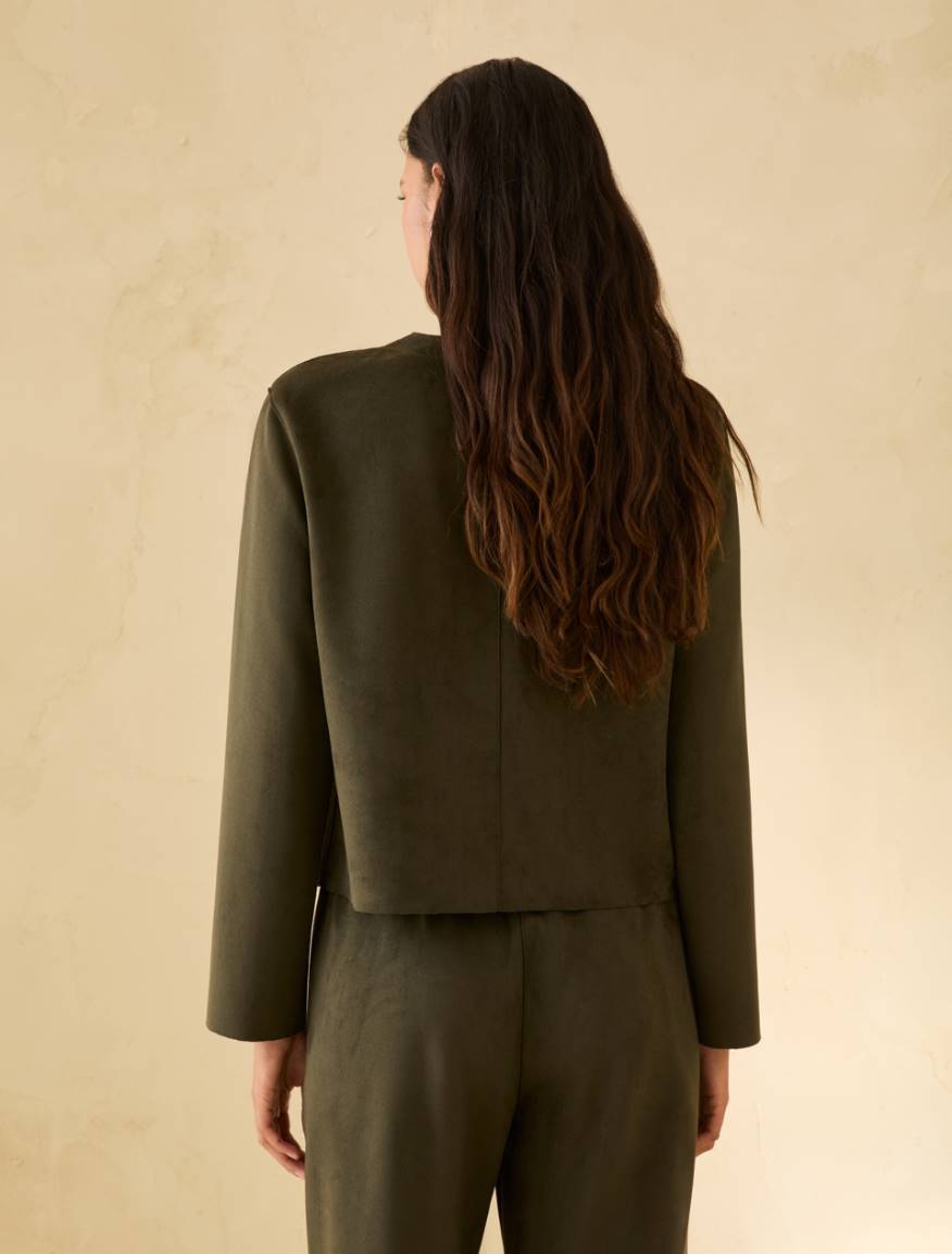 Jersey crew-neck jacket - KAKI - Pennyblack - 3