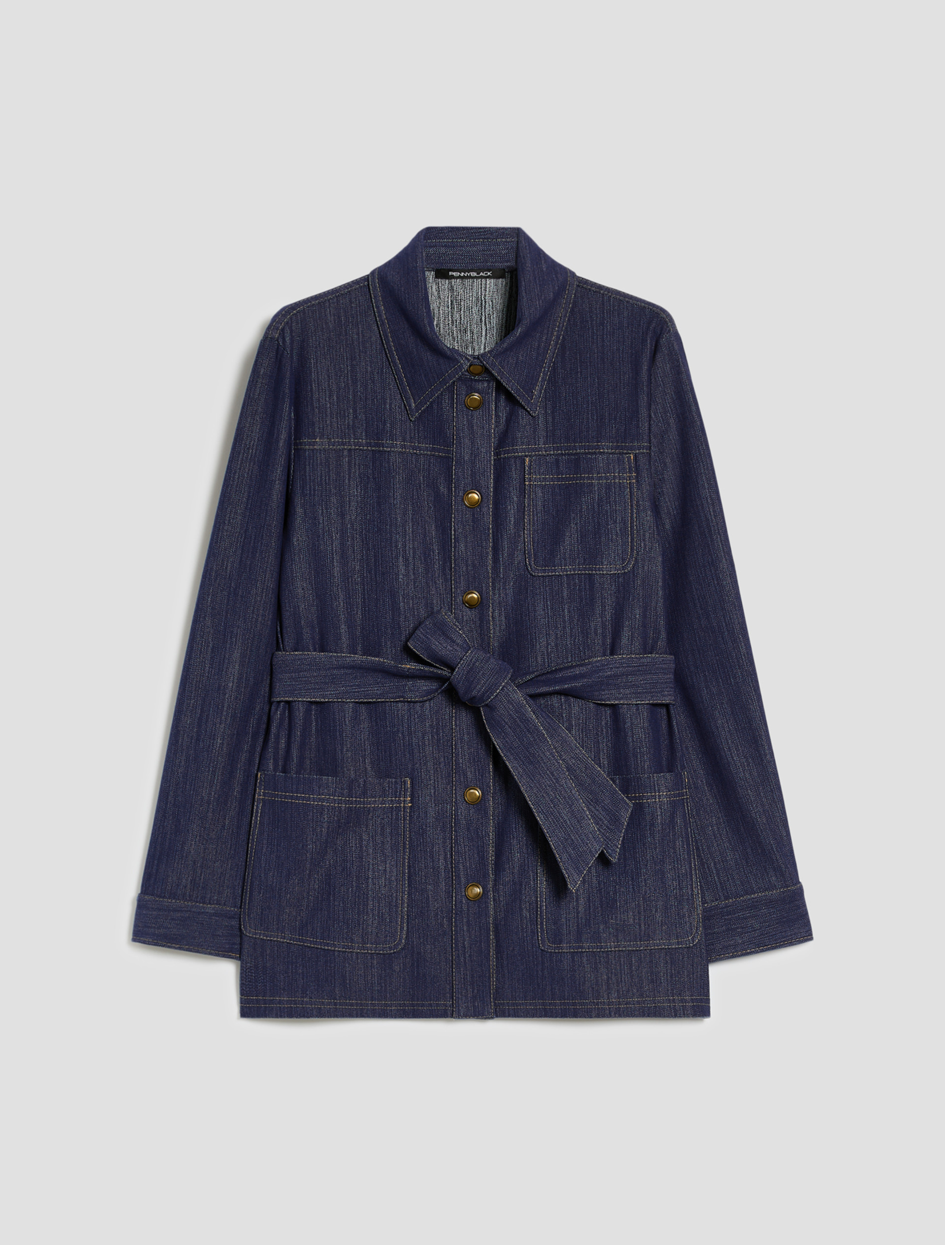 Denim-look jersey jacket - NAVY - pennyblack