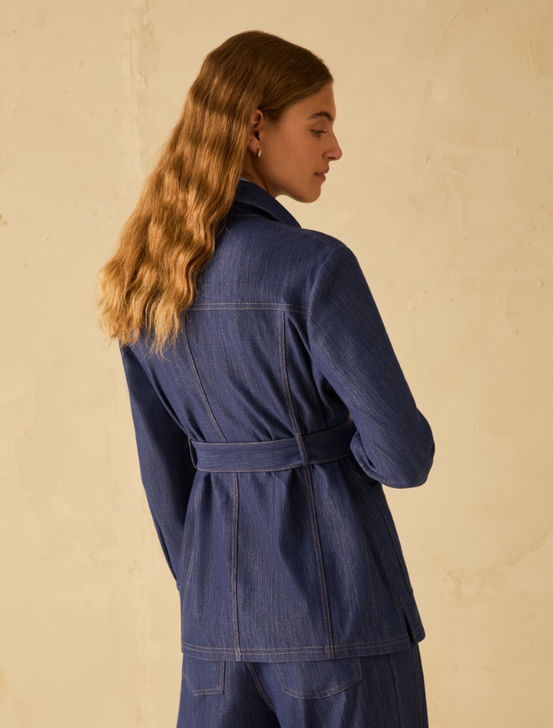 Denim-look jersey jacket - NAVY - pennyblack