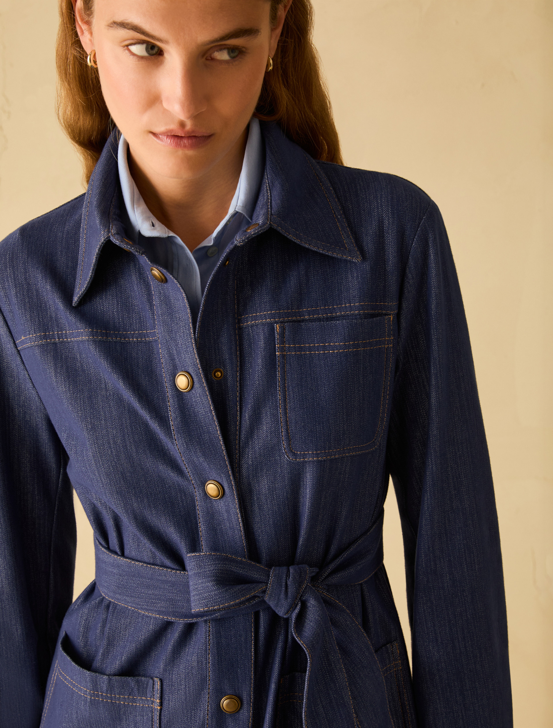 Denim-look jersey jacket - NAVY - pennyblack