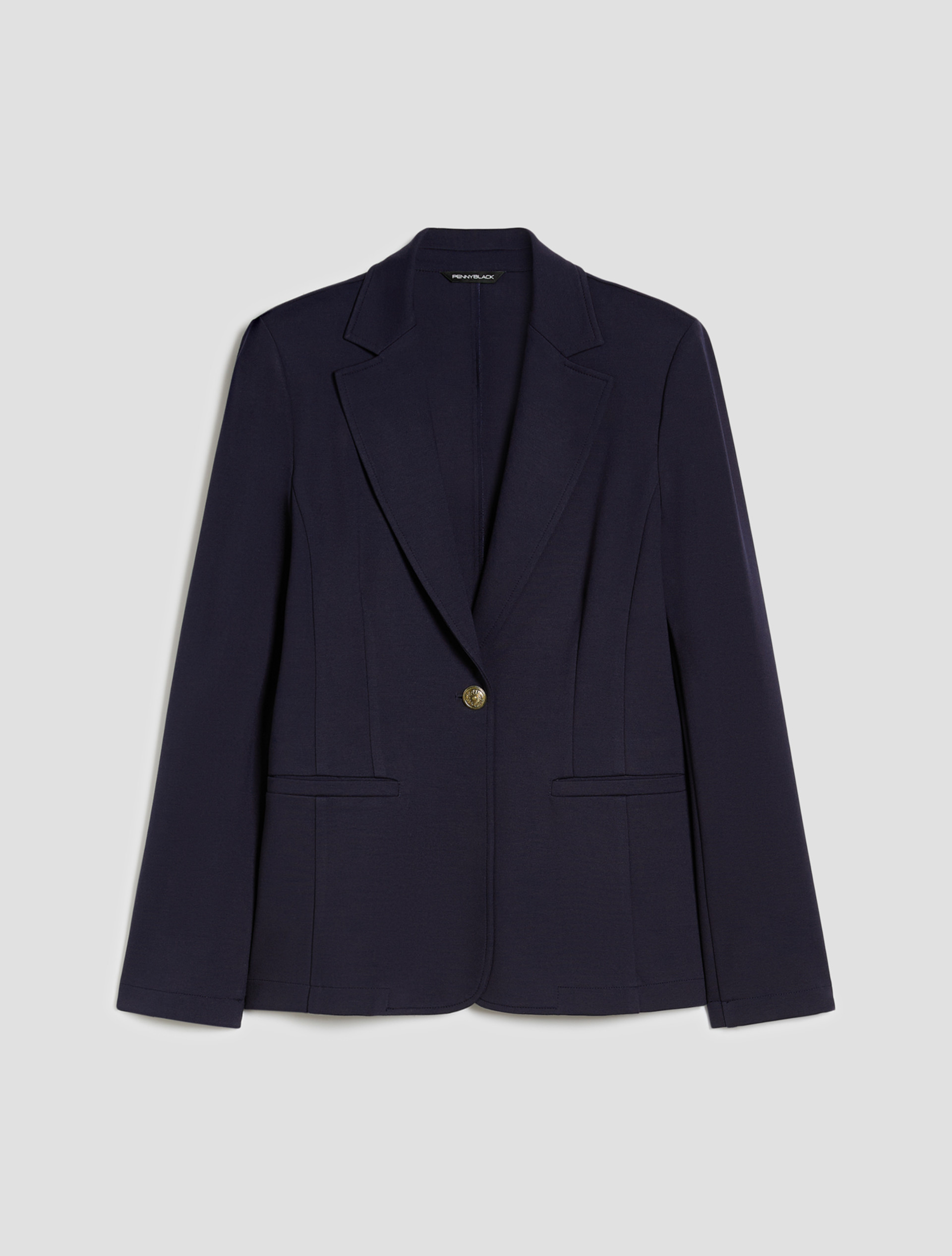 Slim-fit jersey blazer - NAVY - pennyblack