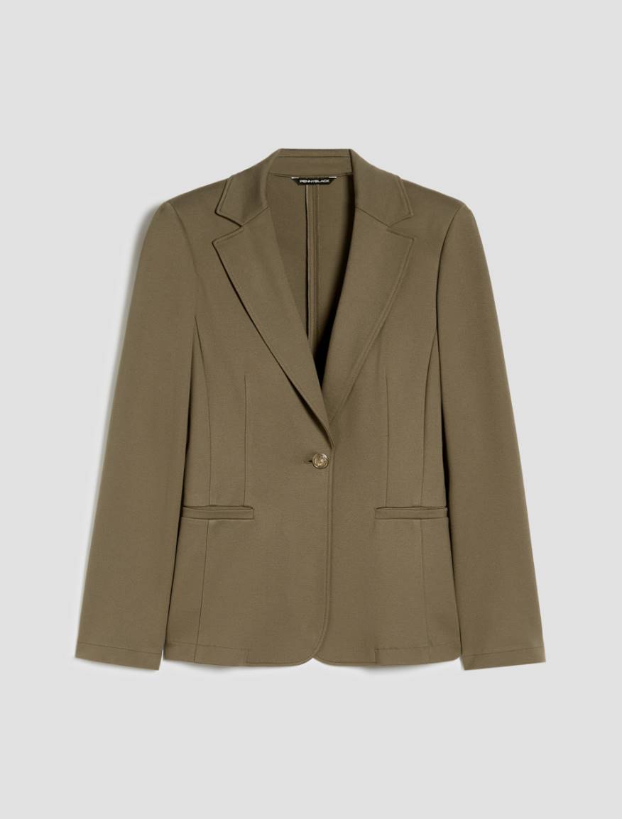 Slim-fit jersey blazer - KAKI - Pennyblack - 2